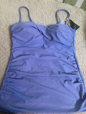 Bandeau Tankini Front Twist Bikini Top Swimwear Ruched tummy control